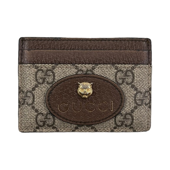 Gucci 3D Tiger Neo Vintage Monogram Card Holder Wallet - Picture 1 of 6
